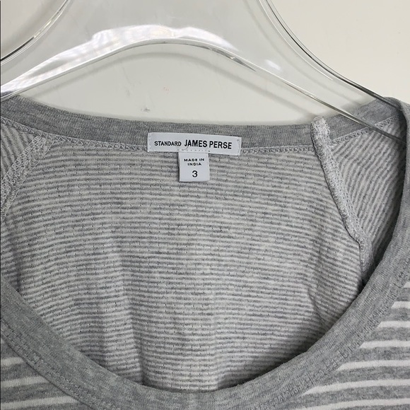 James Perse 3 grey and white sweatshirt top (gg) - Picture 2 of 5